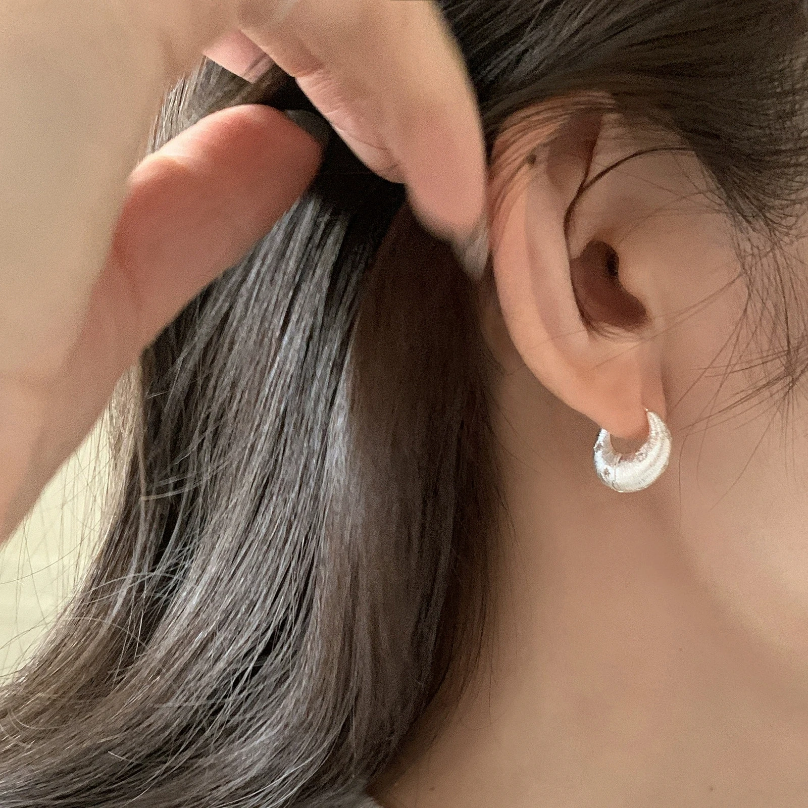 XIYANIKE Irregular Brushed Zircon Hoop Earrings For Women Lady Vintage Fashion New Jewelry Gift Party Holiday серьги женски