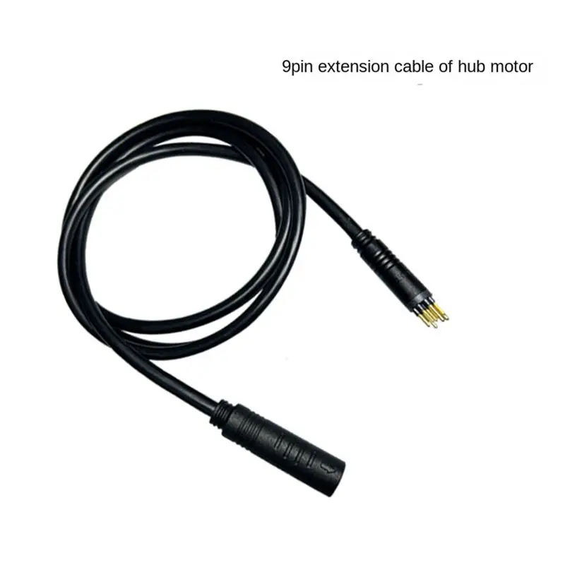 AEF5-1 PCS E-Bike 9 Pin Motor Extension Cable Cord Replacement Parts For Bafang Front Rear Wheel Hub Motors