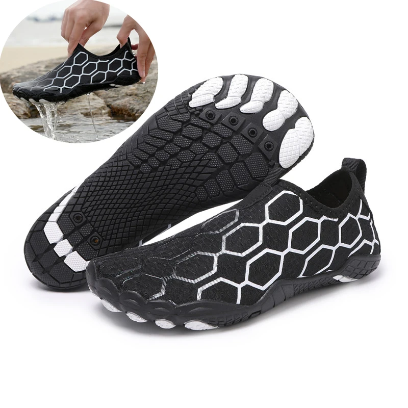 

Мужские и женские аквашузы для плавания, пляжа, тренировок на открытом воздухе, нескользящие, быстросохнущие кроссовки для бассейна и спортзала