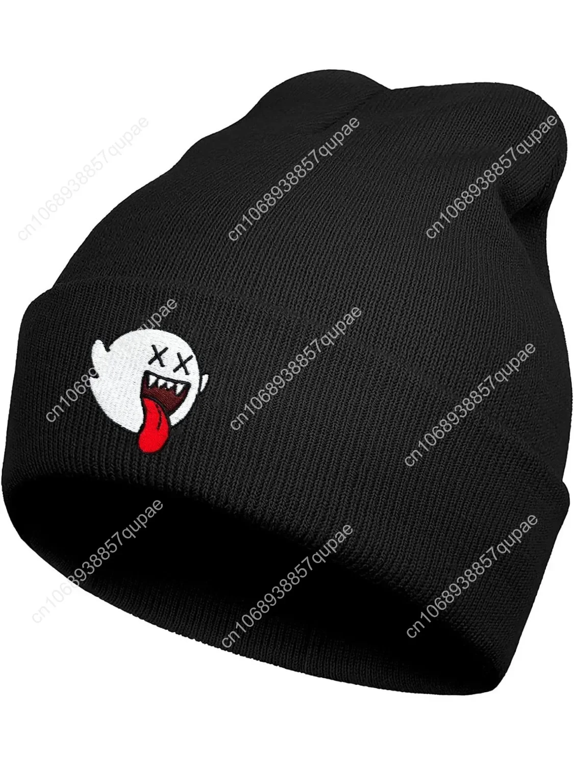 

Nueasrs Funny Ghost Beanie Hats for Men and Women, Goth Cool Winter Skull Knit Hat Gift