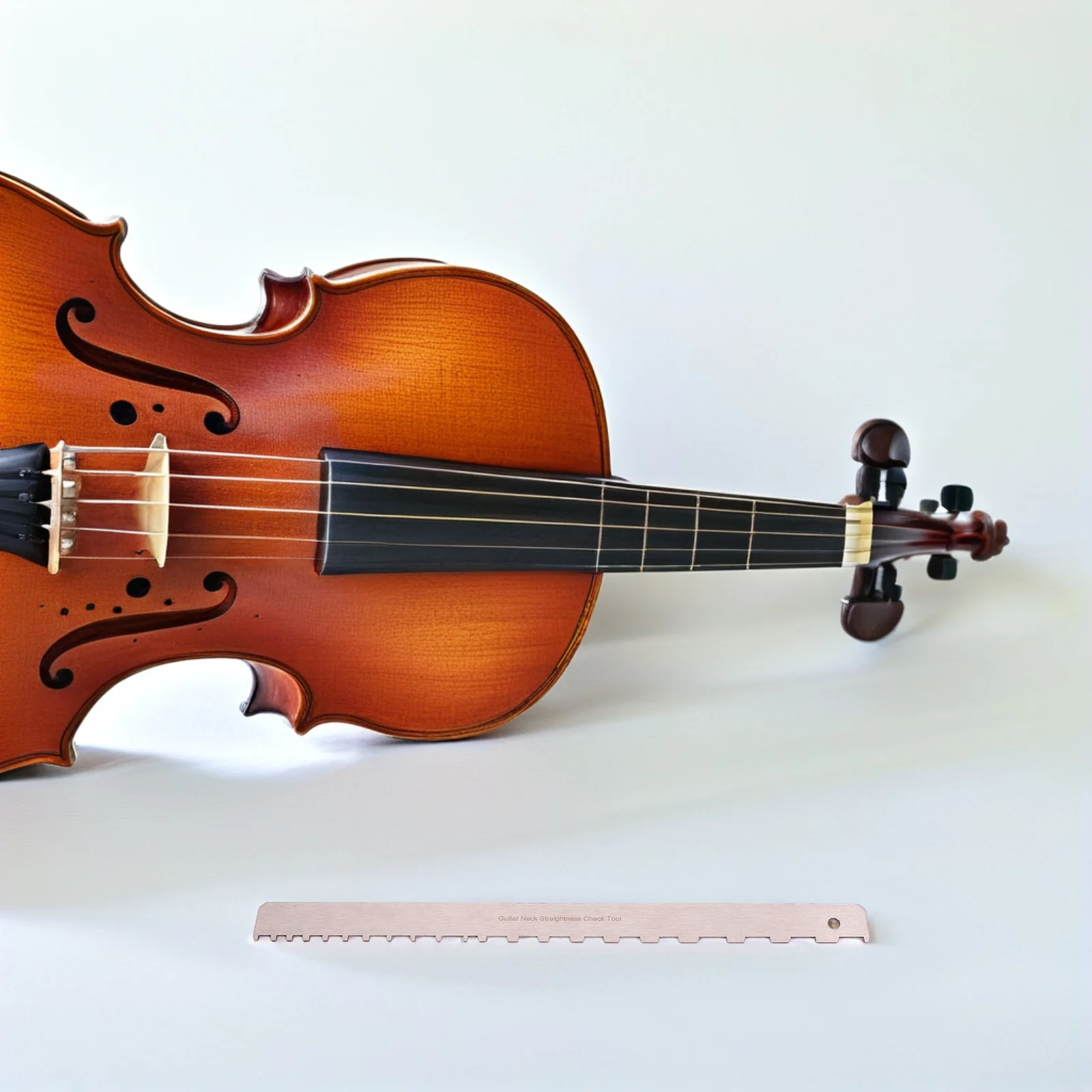 

2Pcs Notched Straight Edge Guitar Luthier Tool for Bass and Electric Guitar Fretboard Setup Maintenance Bass Neck Plate