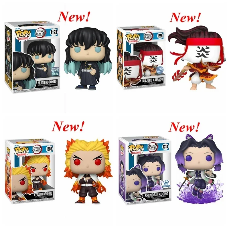 NEW Funko pop demon slayers Muichiro 1193 Tanjuro 1255 Rengoku 1308 Shinobu 1314 Action Figure Collection Model Toy for Gift