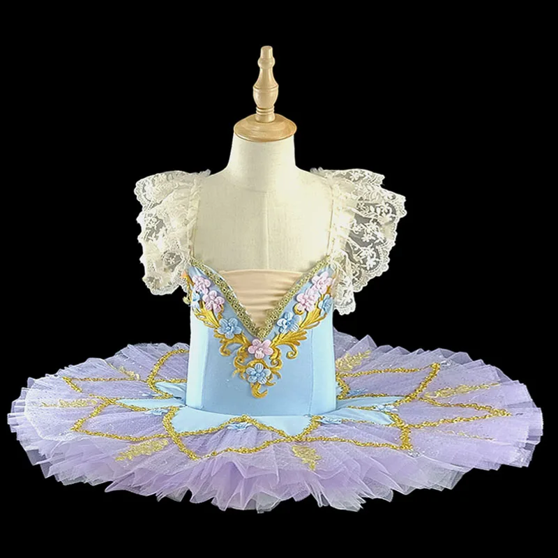 

New Professional Ballet Tutu For Kids Girls Swan Lake Ballet Dance Clothes Pancake Tutu Ballerina Fairy Figure Skating Dress