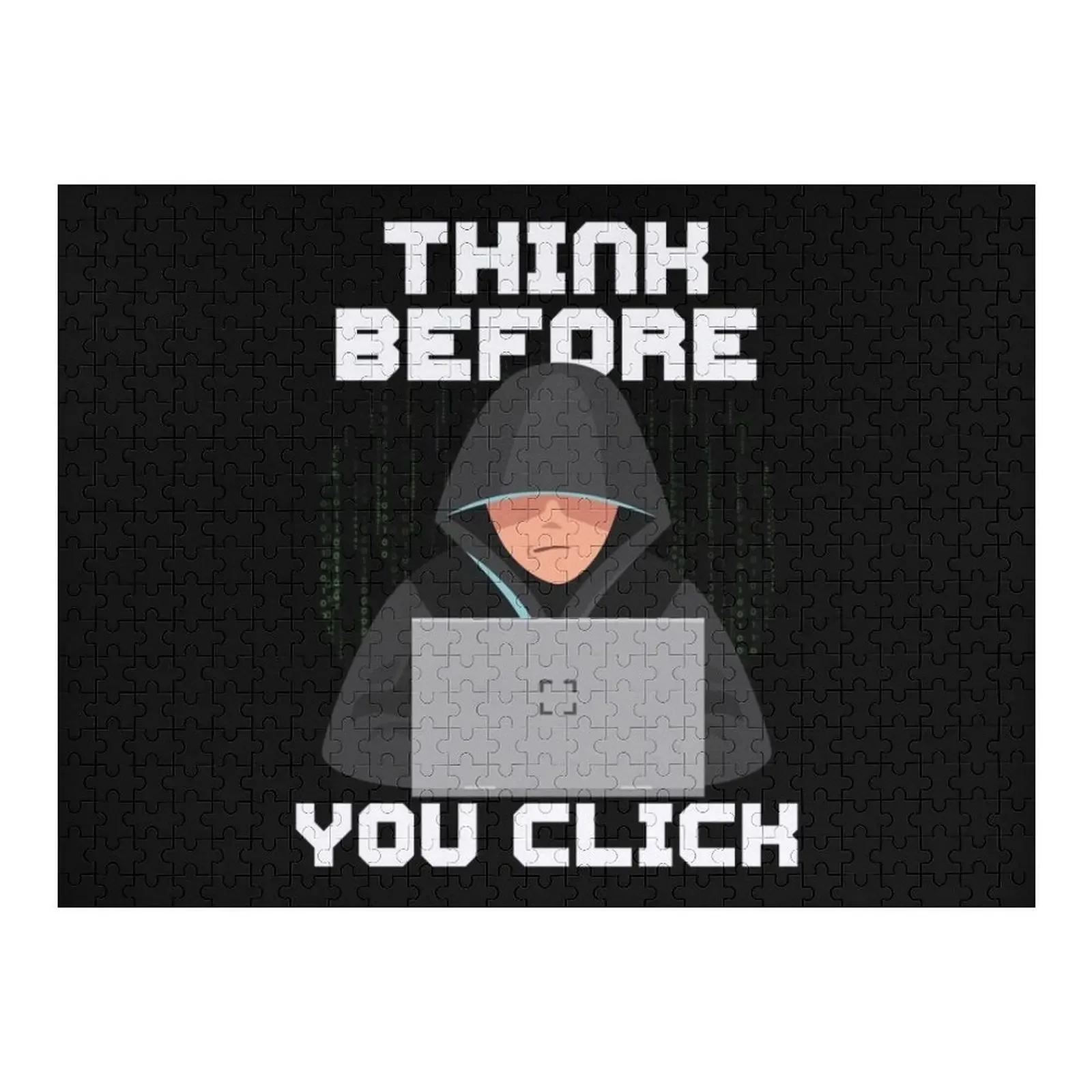 

Think Before You Click Cybersecurity Expert Jigsaw Puzzle Novel Toys For Children 2022 Personalized Gift Married Puzzle