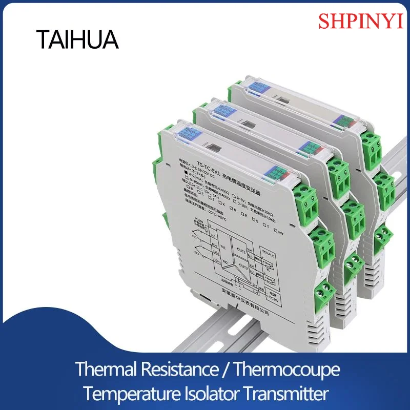 Konverter Isolator Sinyal Temperatur Resistansi Termal 4-20mA Isolator Sinyal Terprogram Indikator Transmitter