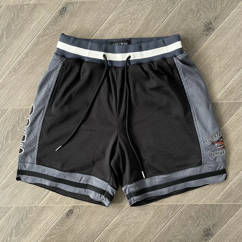 

NTUFF CROWD Шорты Американские летние уличные сетчатые повседневные спортивные шорты с вышивкой