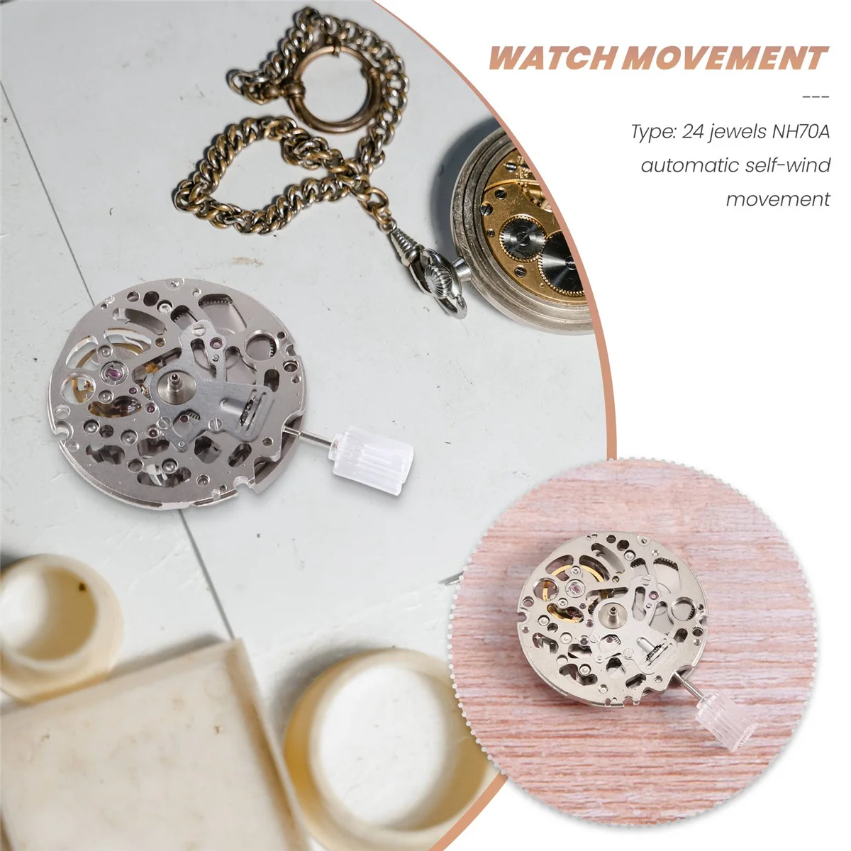 

Trending Now Japan NH70/NH70A Hollow Automatic Watch Movement 21600 BPH 24 Jewels High Accuracy Fit for Mechanical Watches