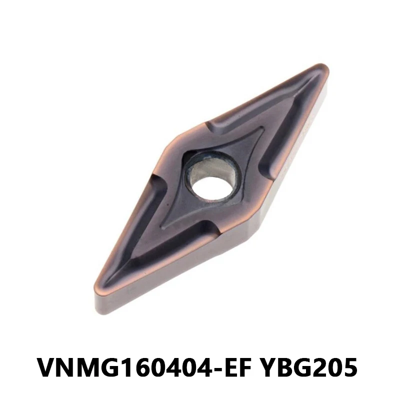 

VNMG 160404 EF VNMG160404-EF YBG205 CNC Твердосплавные вставки для нержавеющей обработки токарного станка токарные станки для резки металла