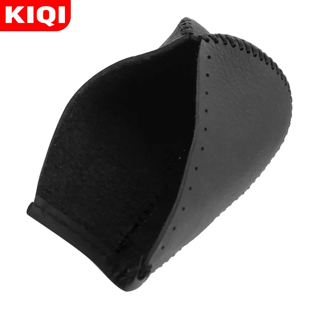 KIQI Leather AT Car Gear Shift Collars Shift Knob Protection Cover for Mitsubishi Outlander 2013 2014 2015 - 2020 Accessories