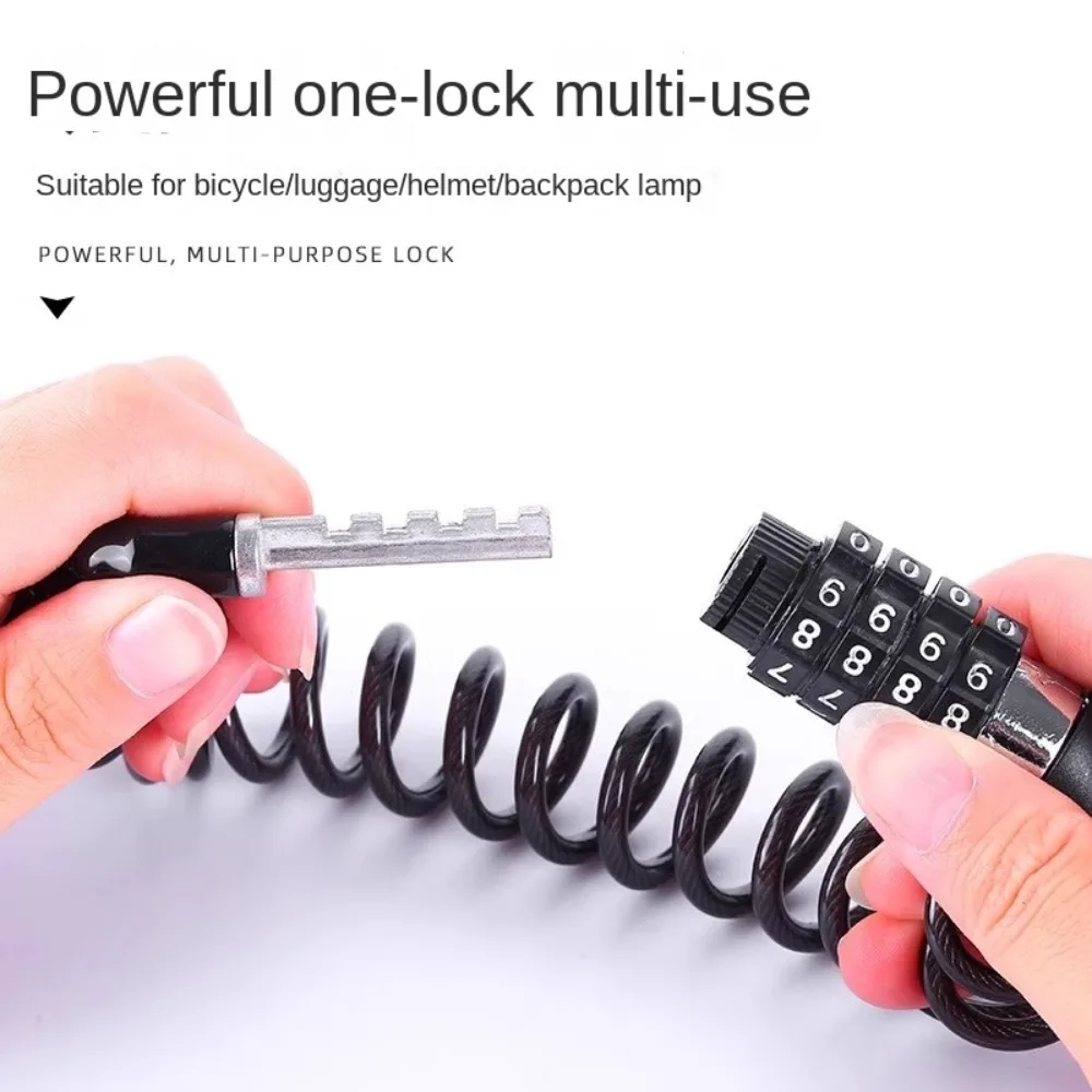 

Simple Chain Lock Number Lock Durable 4 Digit Alloy Padlock Anti-theft Solid Color Password Lock Handbag