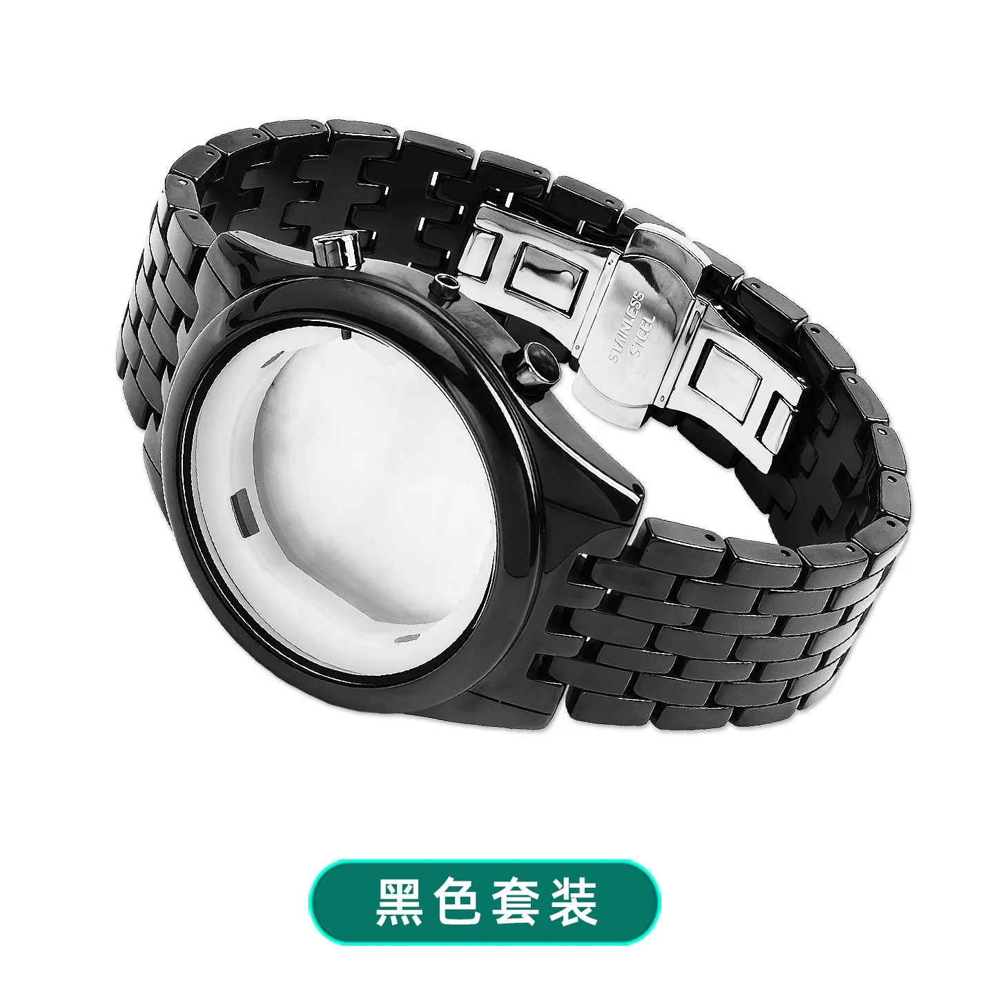 Ceramic watchband and case special for Armani Ceramic Set AR70015/70016/70017 Ceramic Case Watch Strap Integrated Set