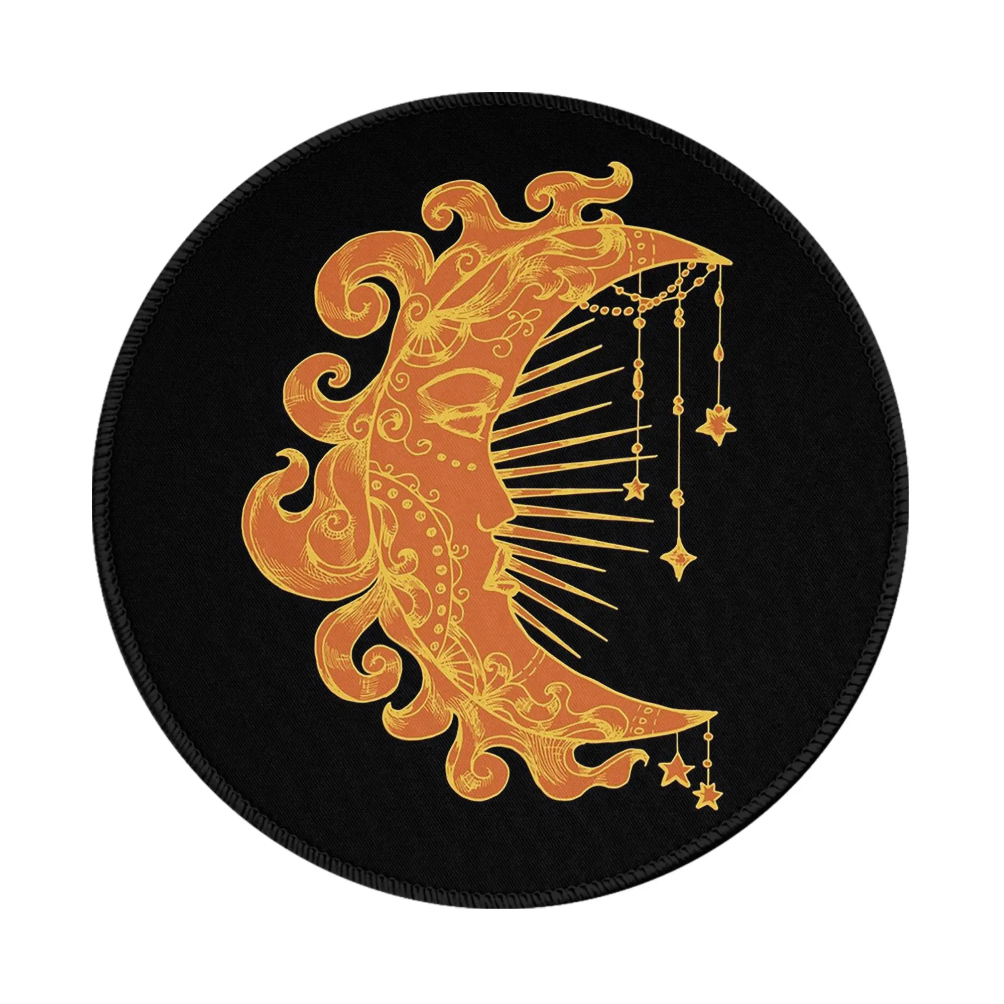 Witchy Mystic Moon Face Stars Sun Mouse Pad Computer Keyboard Mouse Mat Gaming PC Laptop Desk Mat Office Accessories Table Mats
