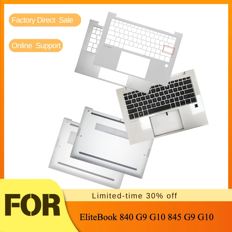 Original New US Keyboard/Palmrest Upper Top Cover/Bottom Lower Base Shell For HP EliteBook 840 G9 G10 845 G9 G10 Laptop