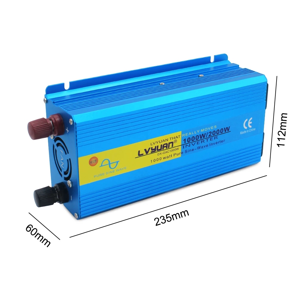 12v 24v 110v 2000w Pure Sine Wave Inverter DC To AC Portable Power Voltage Converter Car Solar Inverter