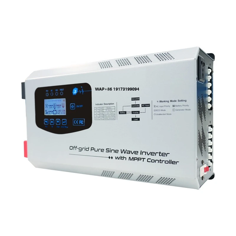 

Inverter Hybrid Split Phase 120/240vac 12v 24v 48v inverter for RV yacht solar