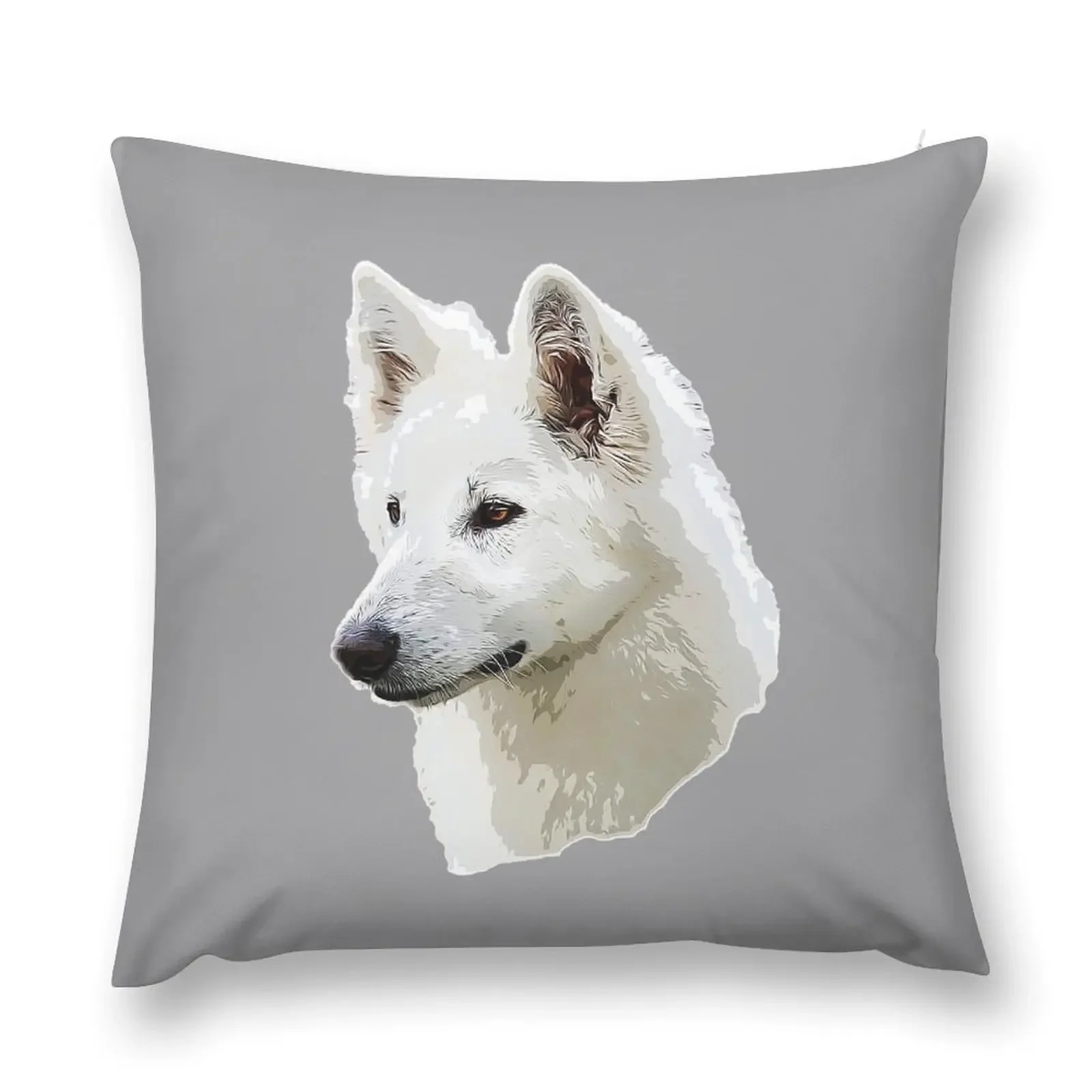 White Swiss Shepherd Stunning White Dog Throw Pillow autumn decoration Pillowcase pillow