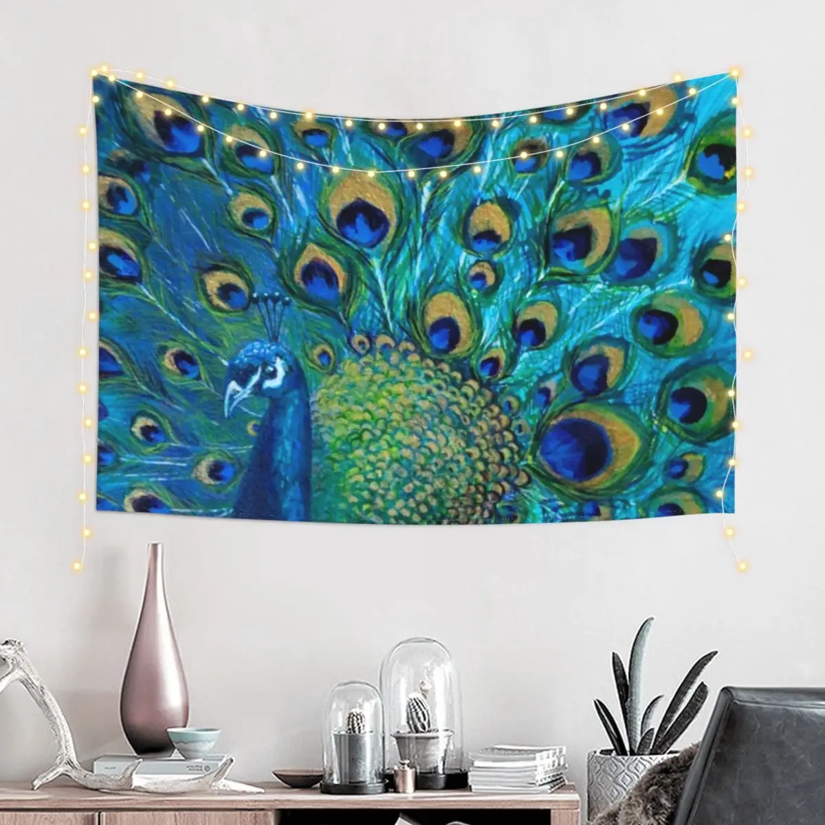 Peacock Full Glory 2 Tapestry Japanese Room Decor Wall Coverings Decoration Home Tapestry