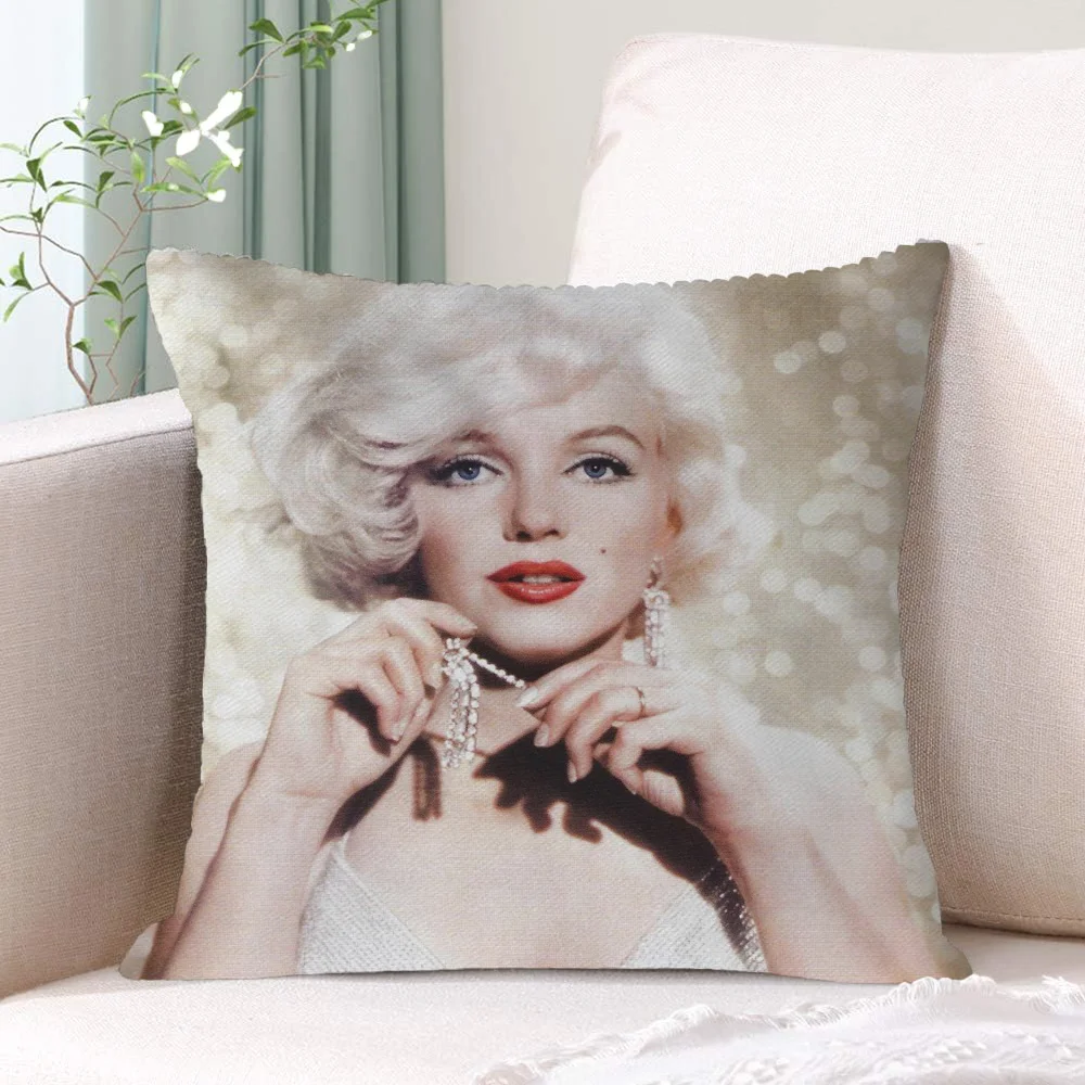 Decorative Cushion Covers 45x45 Cushions Cover Y Marilyn Monroe 50x50 Pillow Sofa Home Textile Garden