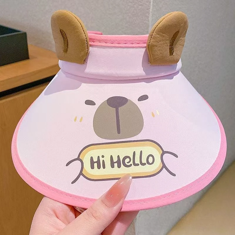 قبعة أطفال MINISO بتصميم جديد من Kapibala قبعة هوائية كرتونية للأولاد والبنات قبعة صيفية للحماية من أشعة الشمس فوق البنفسجية قبعة للحماية من الشمس