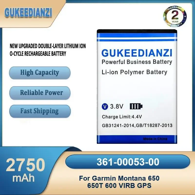 

361-00053-00 Аккумулятор большой емкости 2750 мАч для GPS Garmin Montana 650 650T 600 VIRB GPS