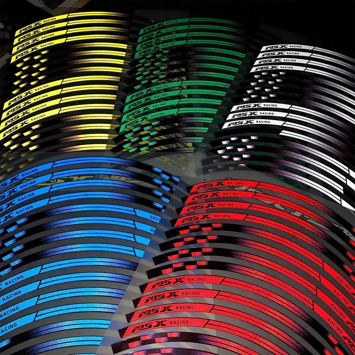 For Honda MSX-125 MSX 125 Grom Motorcycle Wheel Rim Stickers Reflective Hub Stripe Tape Scooter Ring Moto Bike Accessories Decal