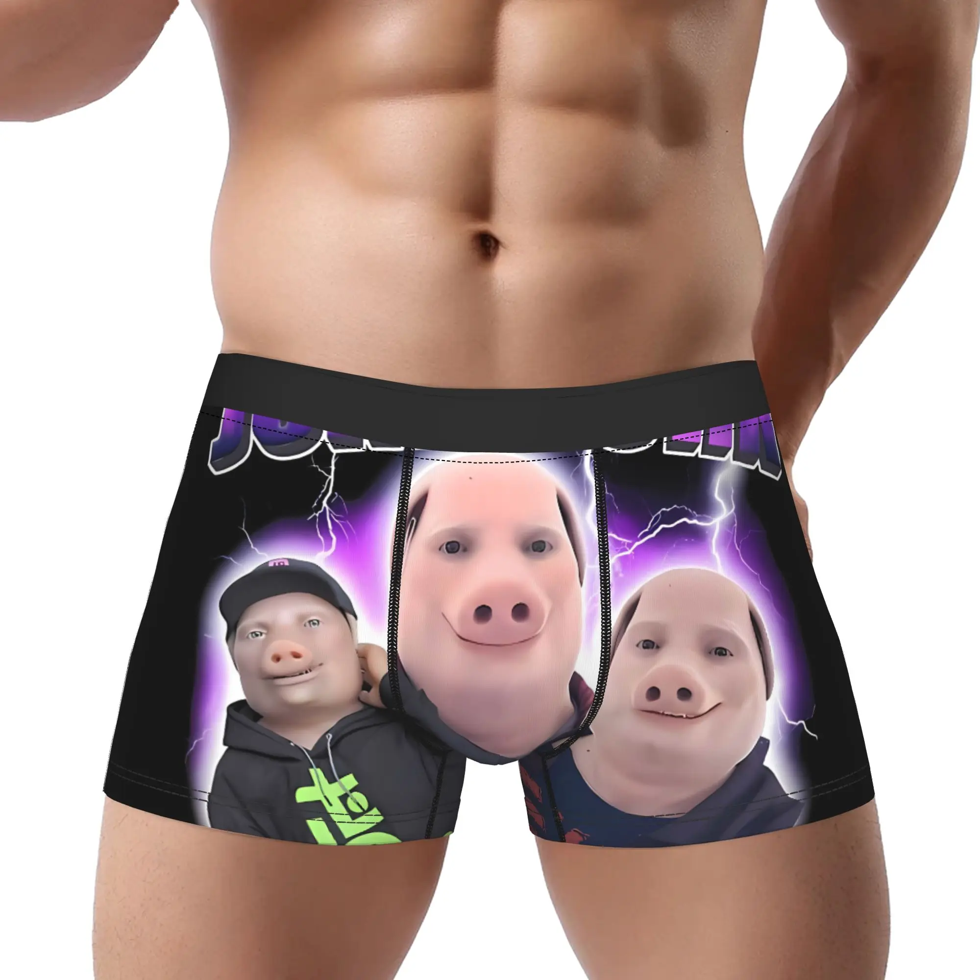 

Мужские трусы-боксеры из полиэстера с принтом John Pork Meme Brain Rot Brainrot