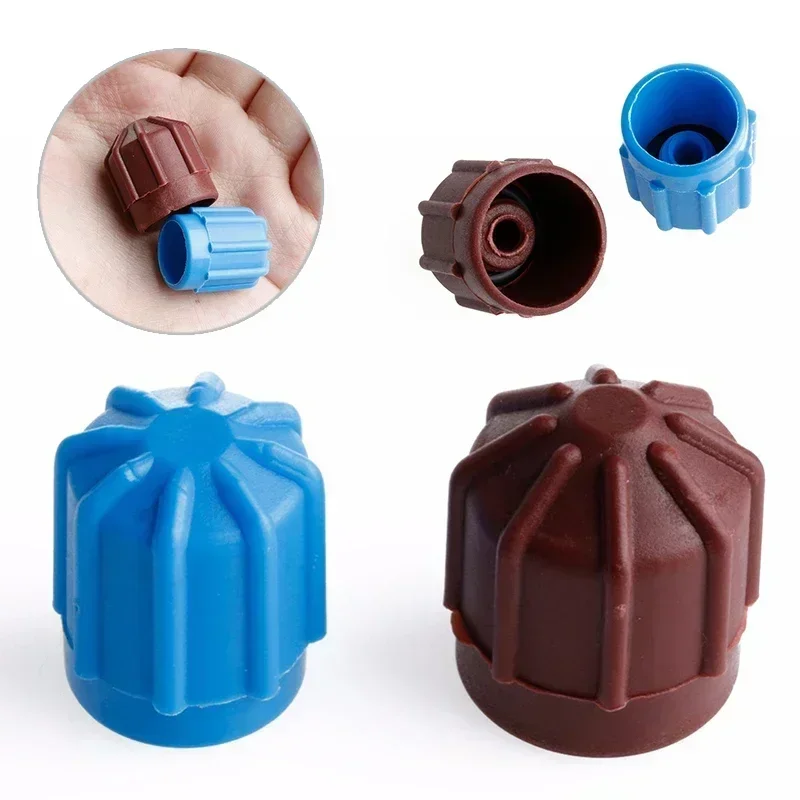 

Blue Brown AC Valve Cap 2Pcs Refrigerant Valve High/Low Voltage R134a Dust Covers Air-conditioning Installation