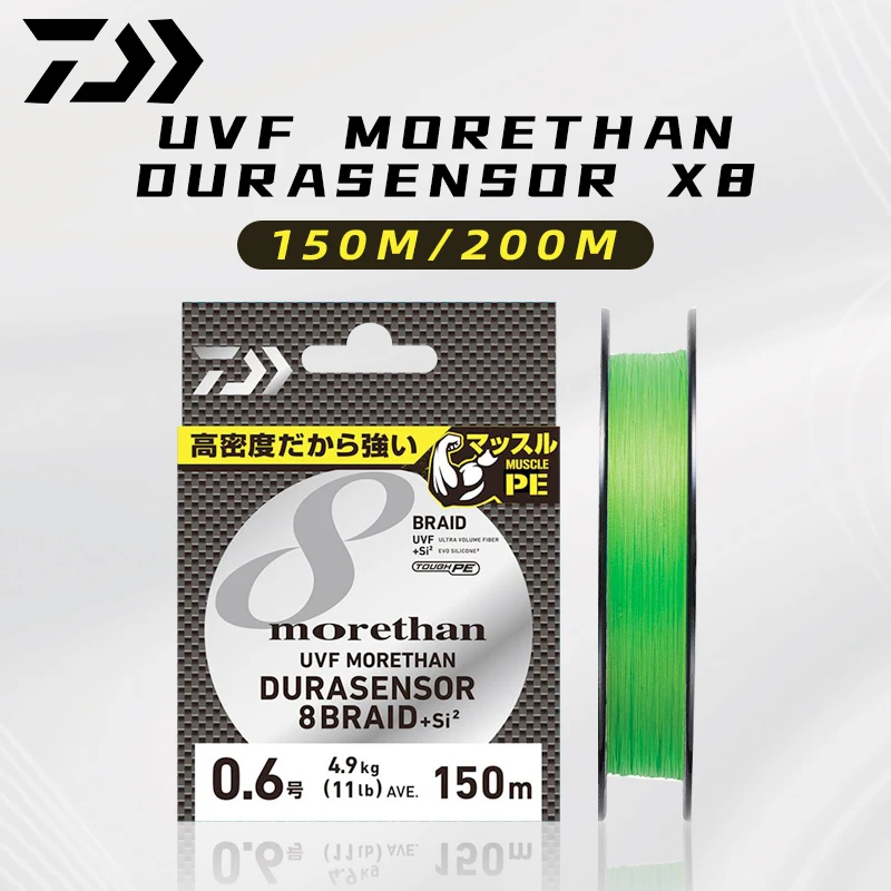 

DAIWA UVF MORETHAN PE Original Durasensor X8 Braided Line Fishing Line 150M 200M 11LB-35LB Fishing Line Made In Japan