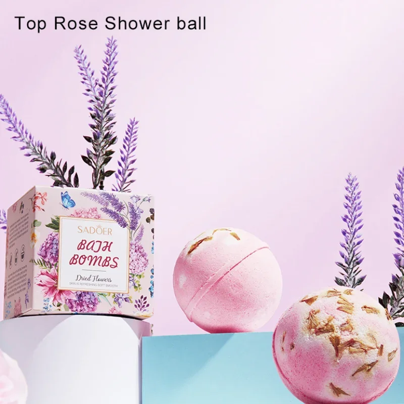 Bombas de baño para regalo, aceites esenciales naturales, Bola de baño corporal limpia, hidratante, regalo hecho a mano para novias, madres, mujeres