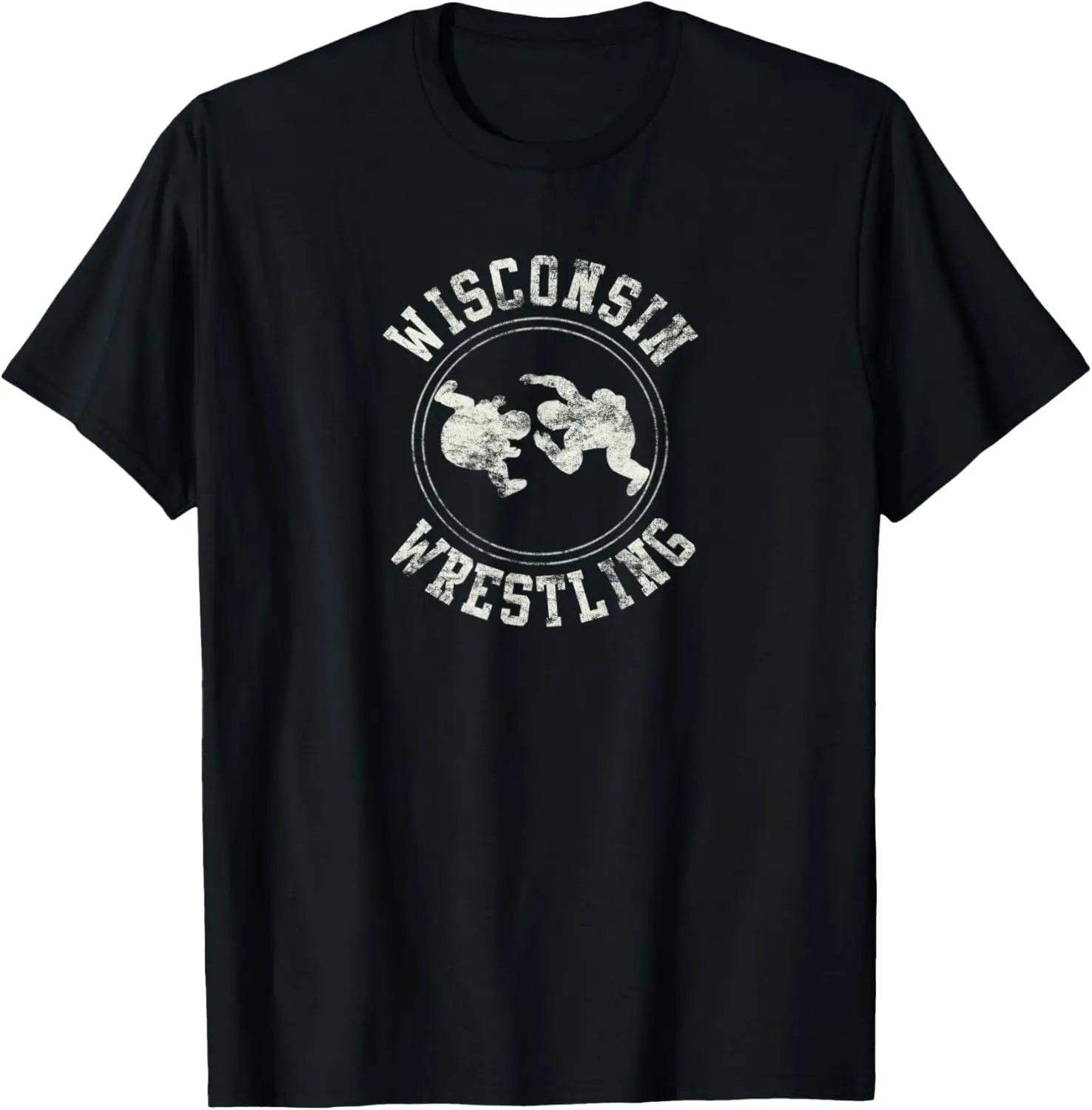 

Футболка Wisconsin Wrestling с винтажным логотипом, 100% хлопок