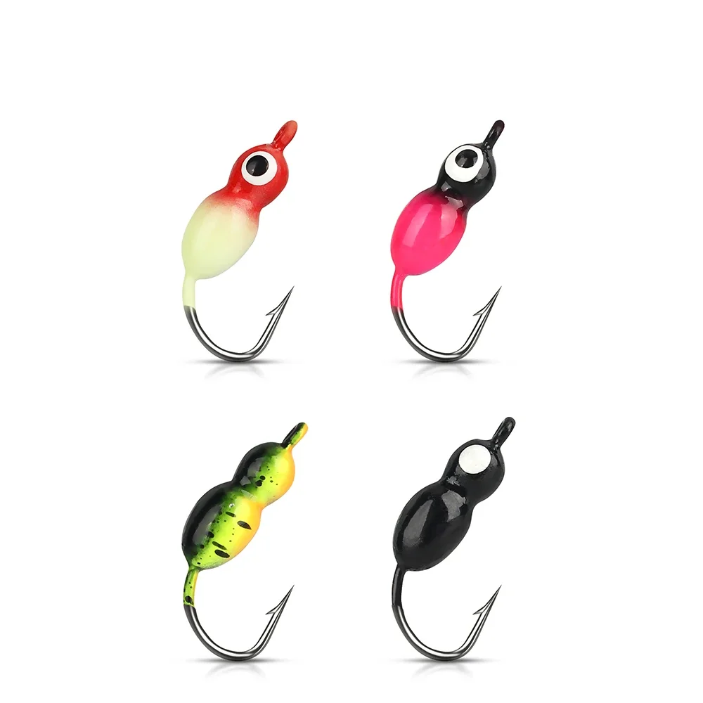 ​4PCS/Lot 4-color/set ant ice fishing hook lead hook road sub fake bait 25mm/2.5g metal bait mini lead fish