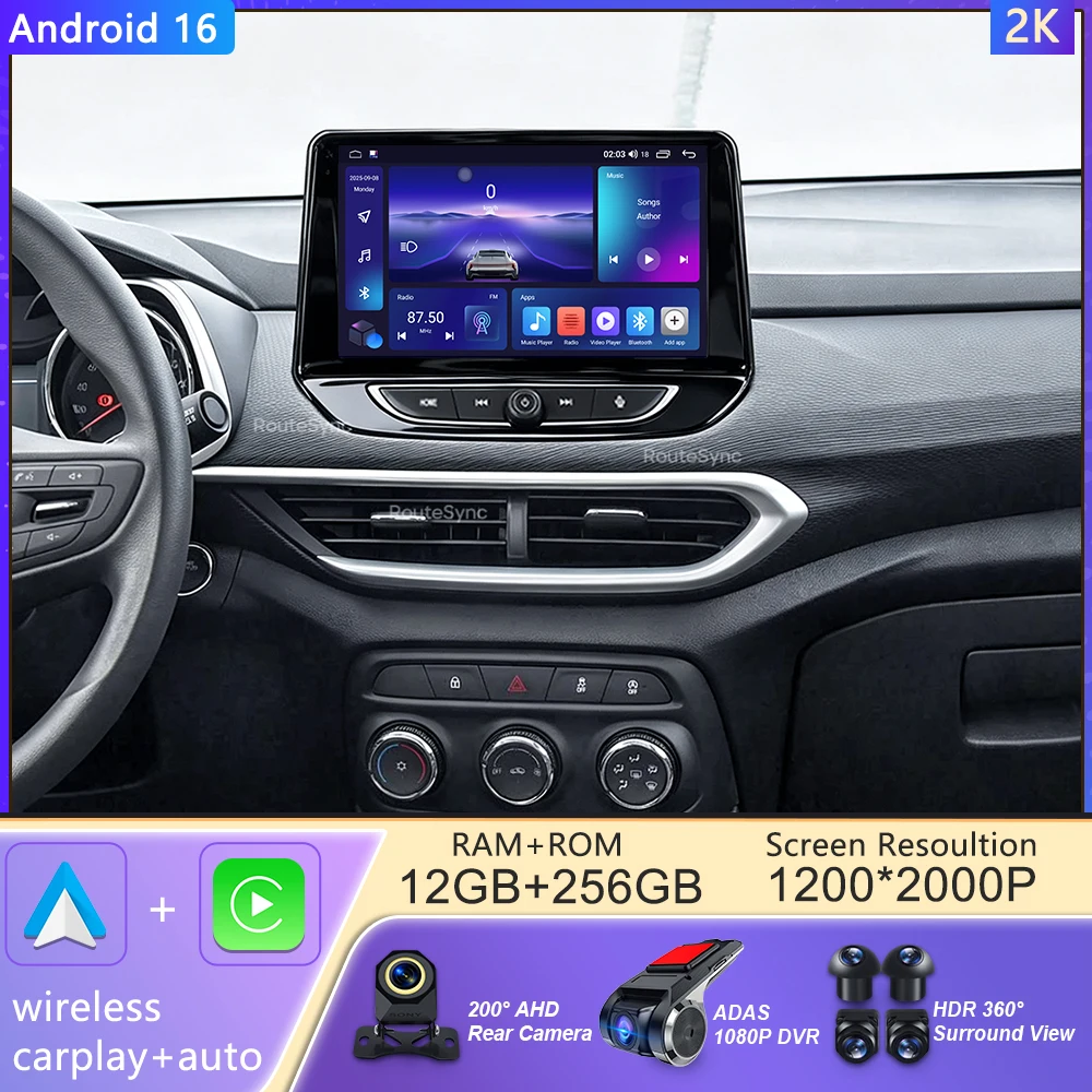 Android 16 Car Multimedia Player For Chevrolet Tracker 4 2019 2021 2022 2023 Carplay GPS Stereo Navigation Wifi Bluetooth 5G 4G