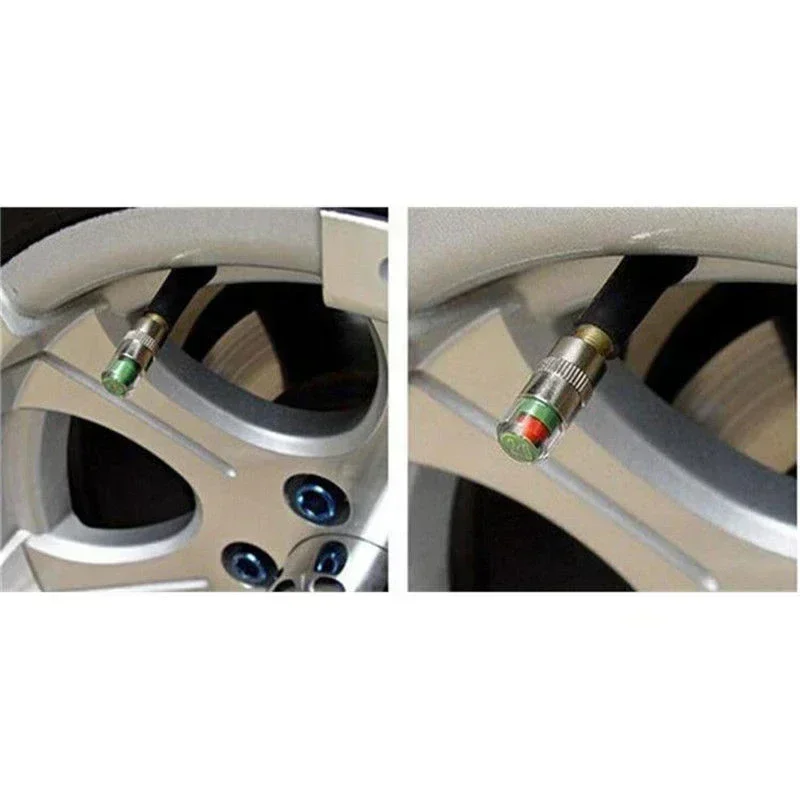4/8 Stück Auto-Reifenventilkappen mit Reifendruckmesser, Reifendrucküberwachung, Warnanzeige, Sensor, Externe Ventilerkennung – Detail 5