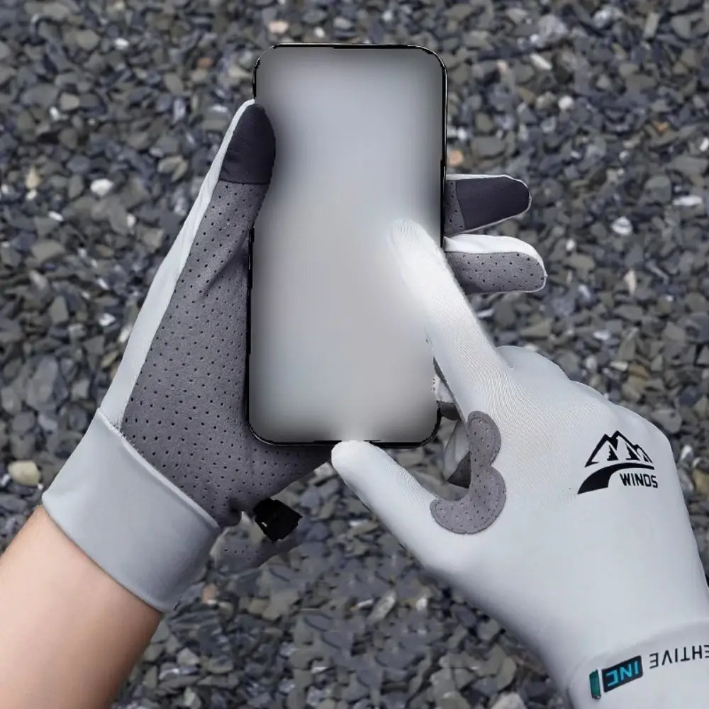 Breathable Sun Protection Gloves Anti-Sunburn Mittens Sunscreen Ice Silk Gloves Elegance Colorful Summer Sunscreen Gloves Women