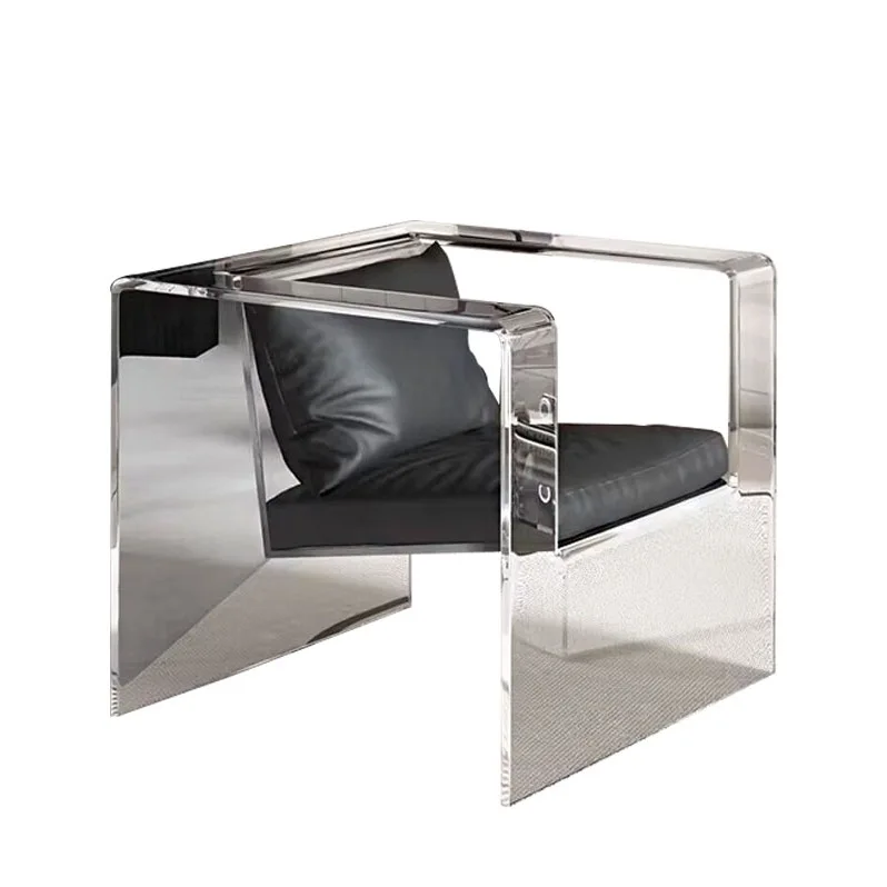 

Italian acrylic sofa chair, living room home now, creative Internet celebrity leather leisure chair