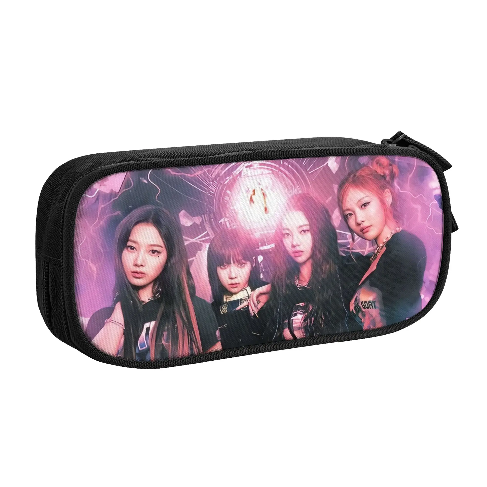 Kpop A-Aesp A-Aas Girls Karina Winter Giselle Ningning Pencil Case for Girl Boy Large Capacity  Pen Bag Box Stationery