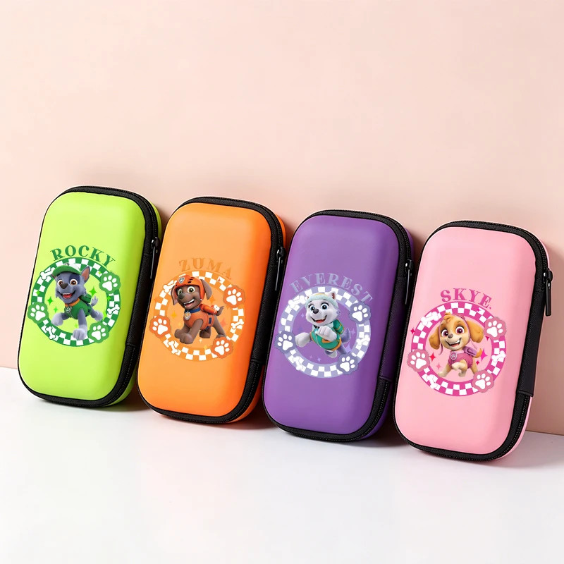 PAW Patrols Boy Girl Data Cable Storage Bag Anime Cartoon Card Storage Box Deck Boxes Card Organizer Travel Portable Card Case