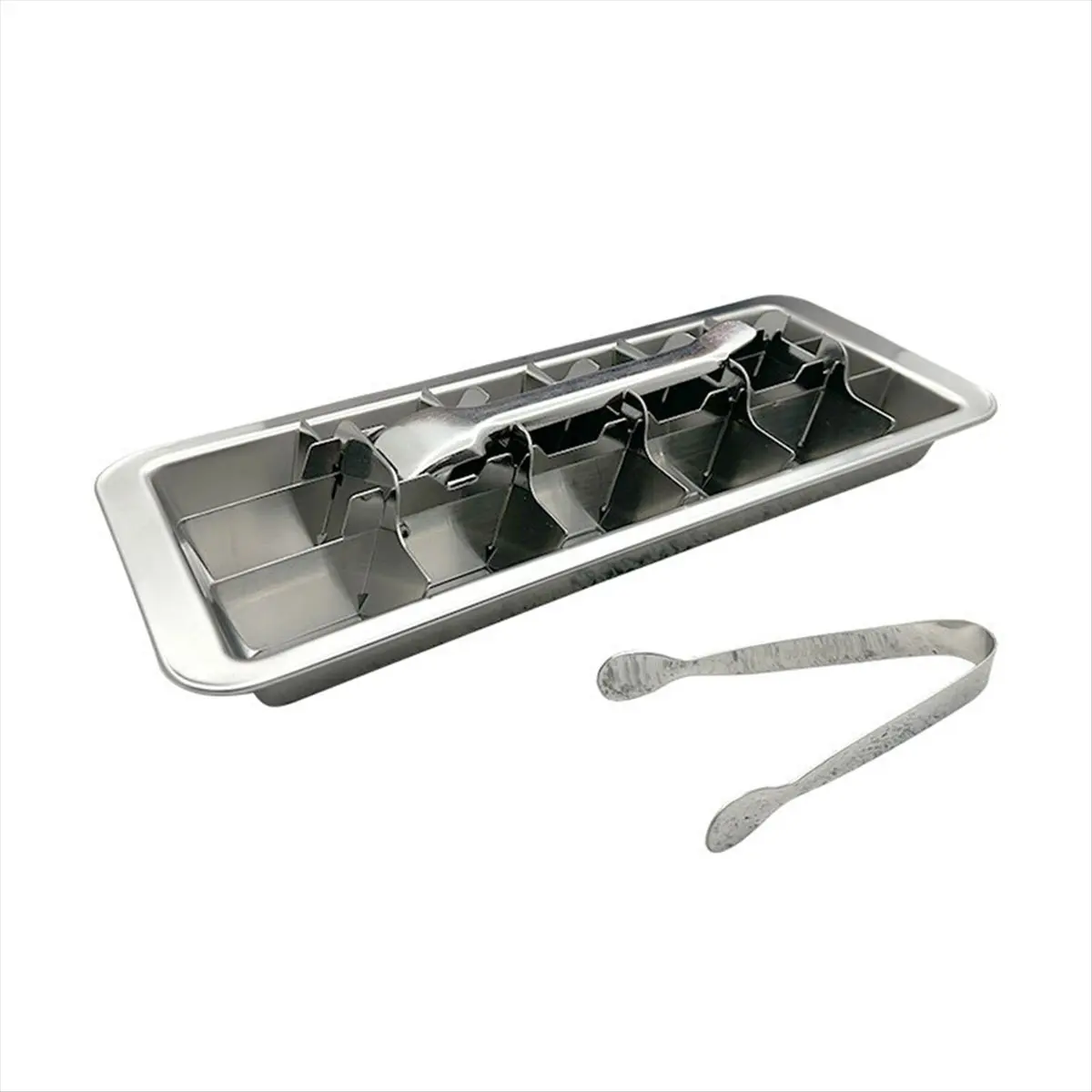 Stainless Steel Ice Tray Food-Grade Metal Ice Mold for Whiskey and Cocktails Fast Freeze and Easy Twist Release