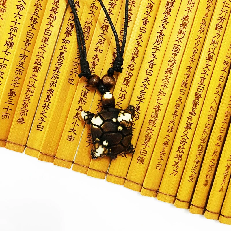 2019New Retro Cute Mother and Child Turtle Resin Jewelry Necklace Trade Supply Wholesale Factory Direct Sales