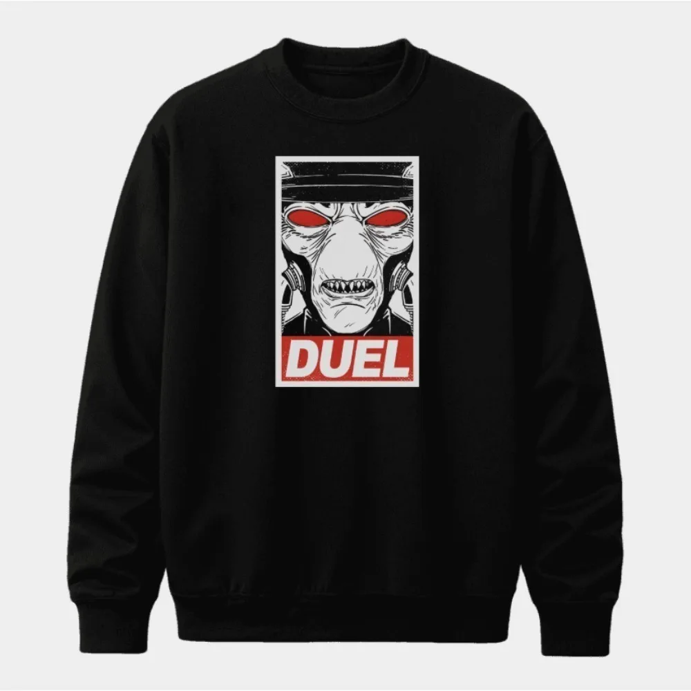 O moletom masculino e feminino estampado American Star Wars com gola redonda é uma roupa esportiva de algodão de outono solta e confortável
