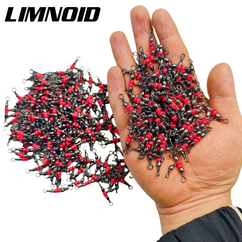Limnoid 20 Stück Angelverbinder-Werkzeug T-förmiger Dreiwegewirbel 360-Grad-Drehung Twist-Wirbelring Angelzubehör