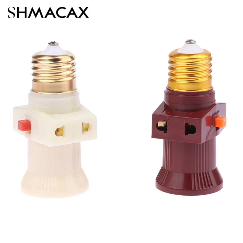 E27 Double Screw Multi-purpose Socket Switch Lamp Holder Plug Socket Lamp Base Lighting Accessories 110V-240V