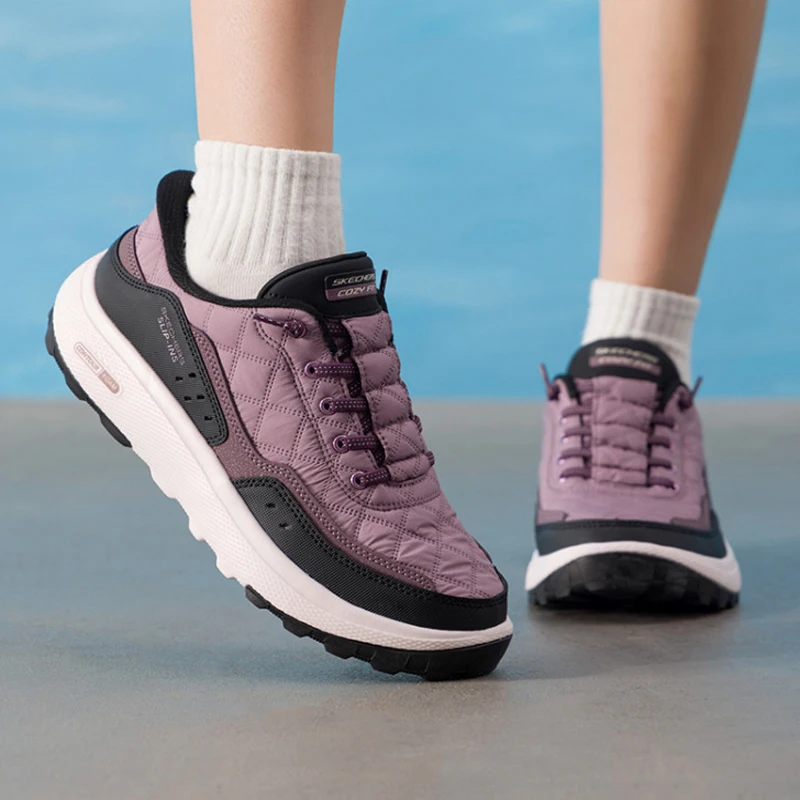 Skechers Women's Shoes Original Lightweight Fashionable Wear-Resistant Non-Slip New Fitness Training Outdoor Sports Hiking Shoes 180277-Prbk-1