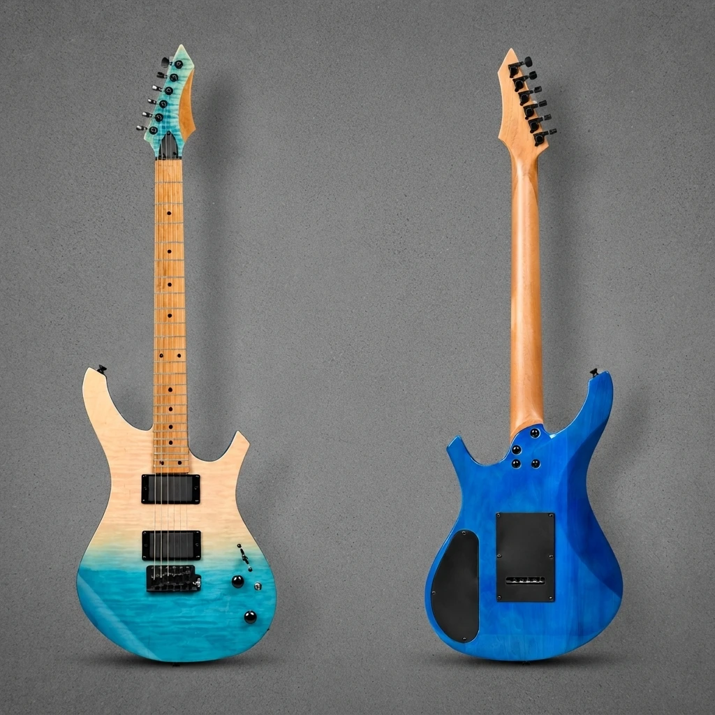 Flame Top Electric Guitar, Alnico 5 Humbucker, Coil Split, Two Tone Burst Finish, Chrome Hardware, 6 Strings for Rock Players