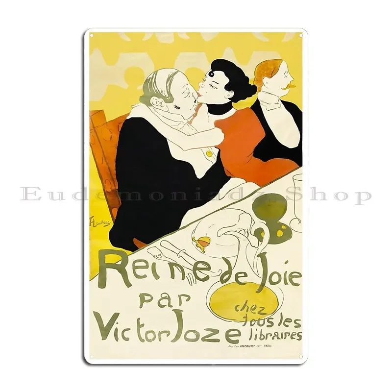 Affiche murale personnalisée en Plaque métallique Reine De Joie, créer un affiche rétro en étain pour la maison
