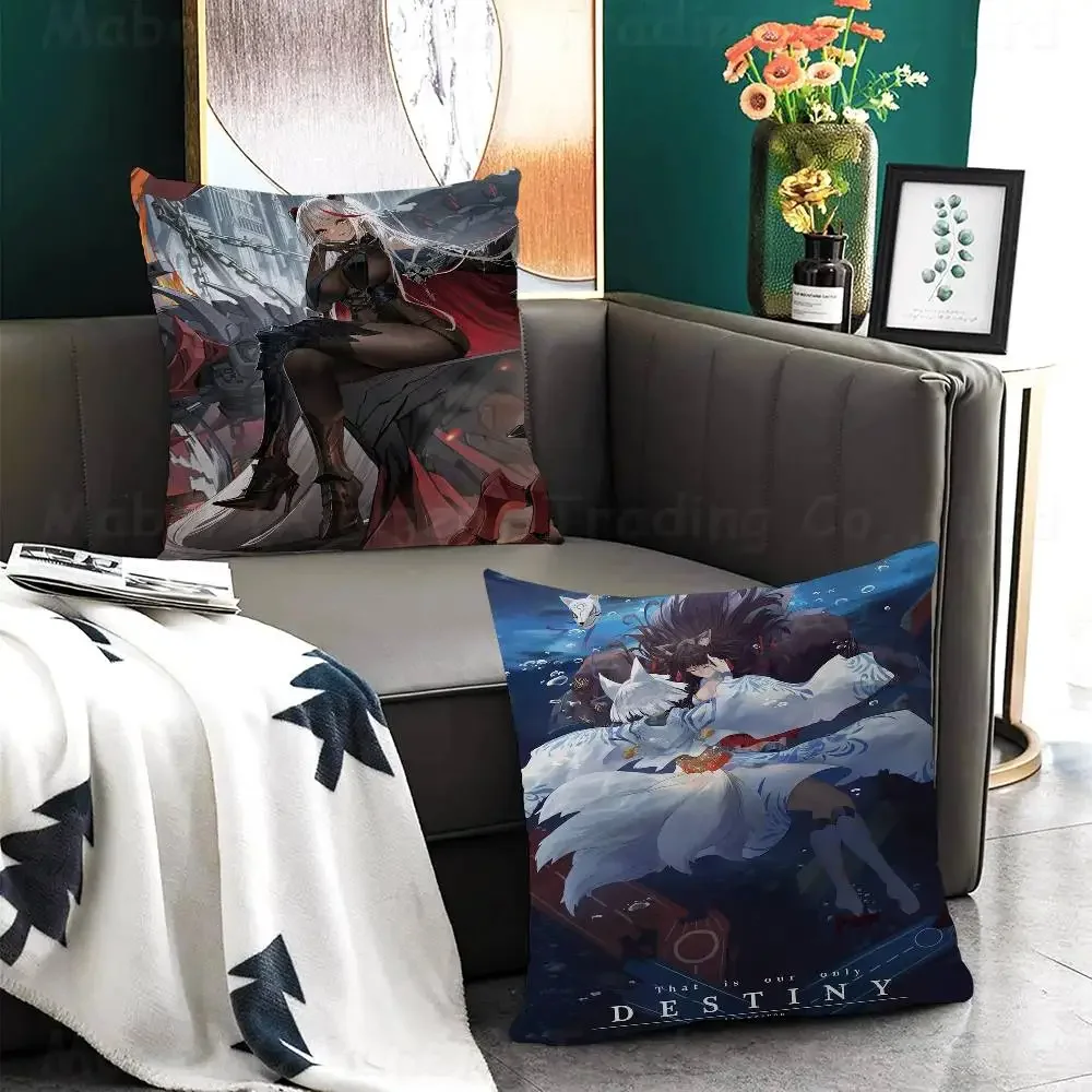 Games Azur Lane Maple Design Cushion Cover Happy Autumn Harvest Decor Holiday Decorati Pillow Cover