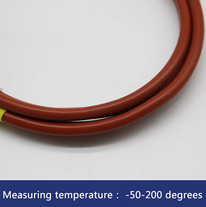 Sensor de temperatura pt100 impermeable tres cables pt1000 platino resistencia térmica cable de protección de alambre silicona