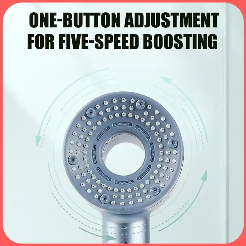 

A76I-Фильтр для душевых насадок для ванной комнаты, мощный 5-режимный ручной душ для ванной комнаты с расходом воды под высоким давлением