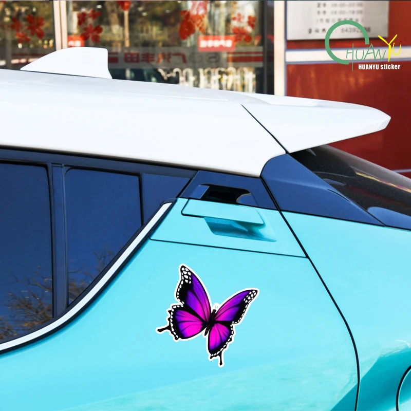 Colorful butterfly car windows, motorcycle bumper stickers, decals, notebook luggage stickers, reflective waterproof stickers