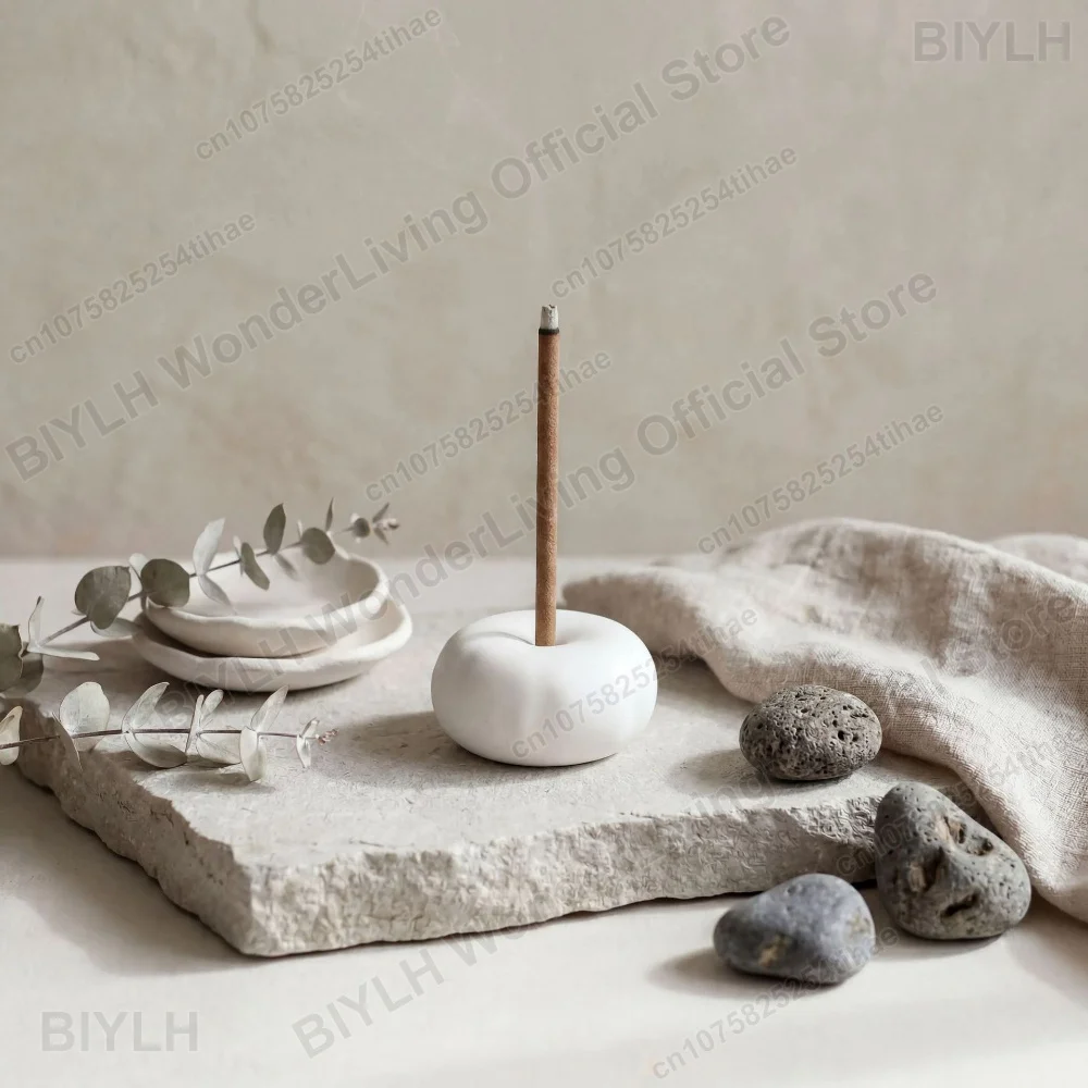Nordic Cement Line Incense Stick Home Decor Spherical Incense Stick Vertical Mini Line Incense Stand Tea Table Desktop Ornament